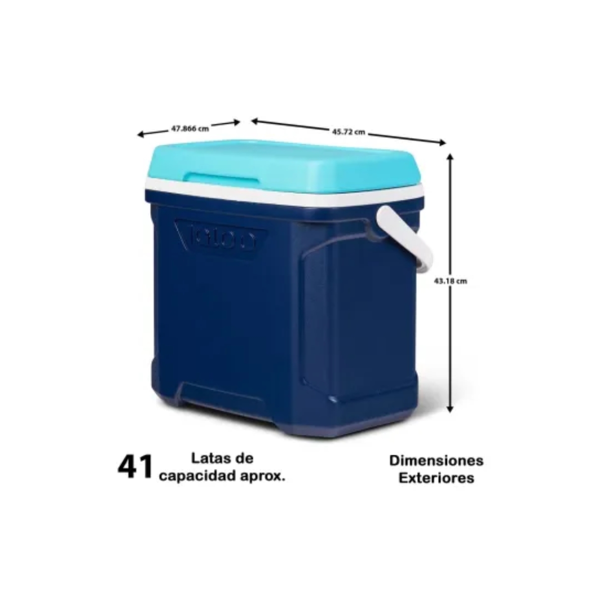 Hielera Igloo Profile 28.3 litros 40 Latas Manija Transportable.