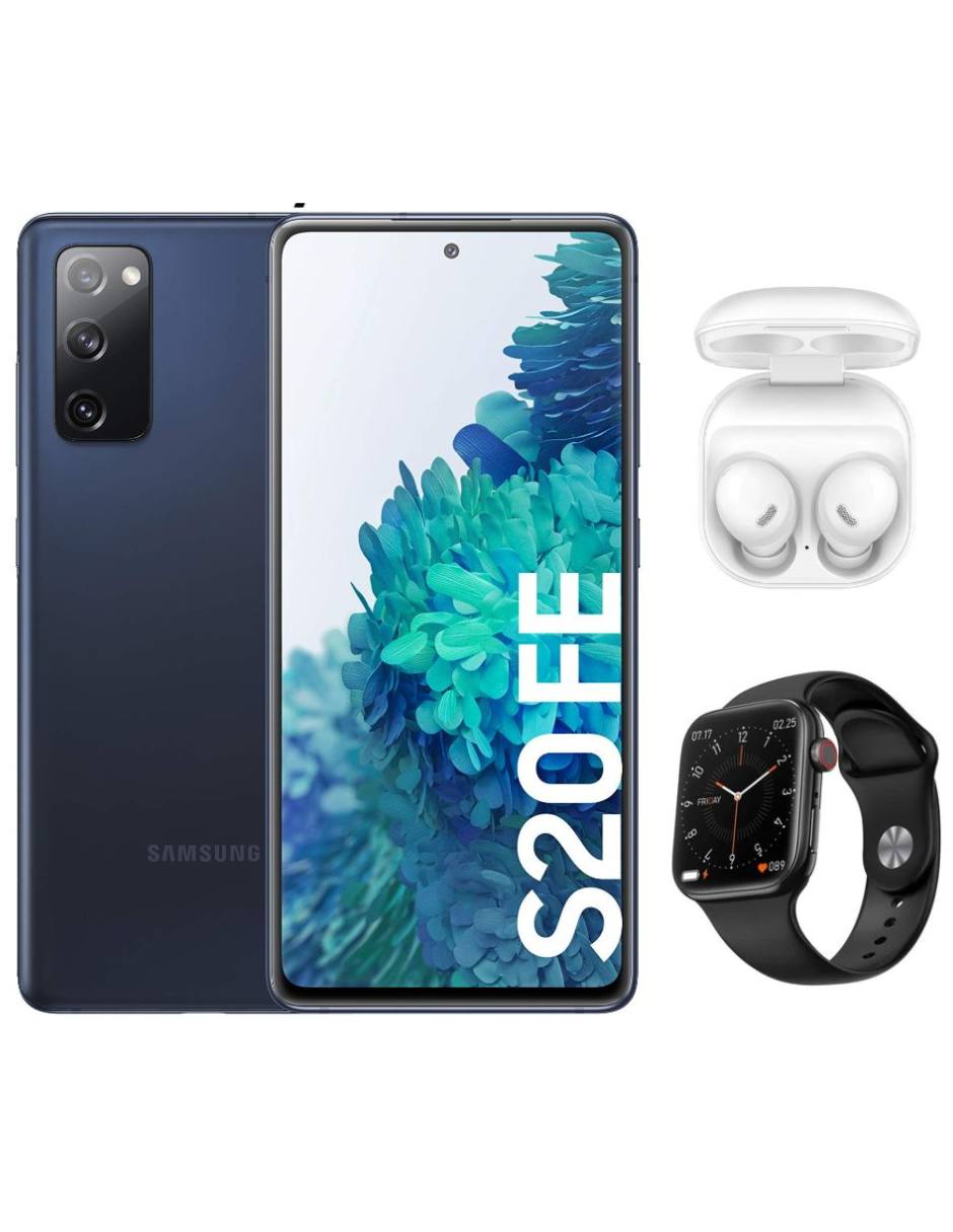 Combo Samsung Galaxy S20 FE 128GB 6GB RAM Reacondicionado Grado A Smartwatch Buds Pro 6