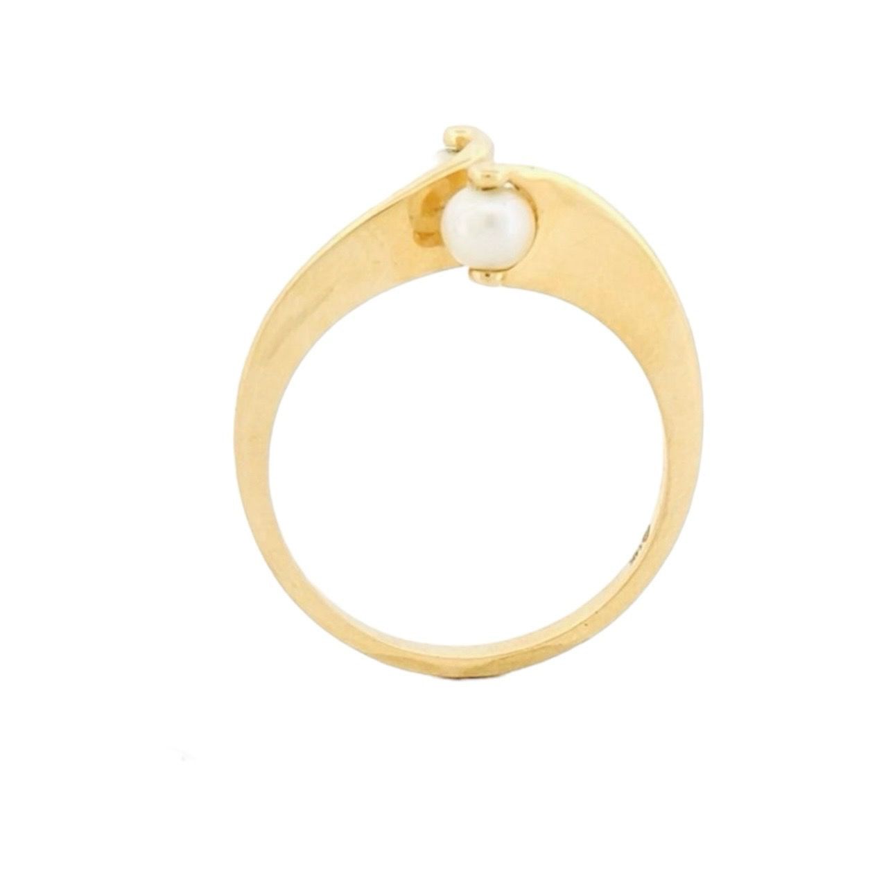 Anillo 2 Perlas Oro 14 K + Obsequio.