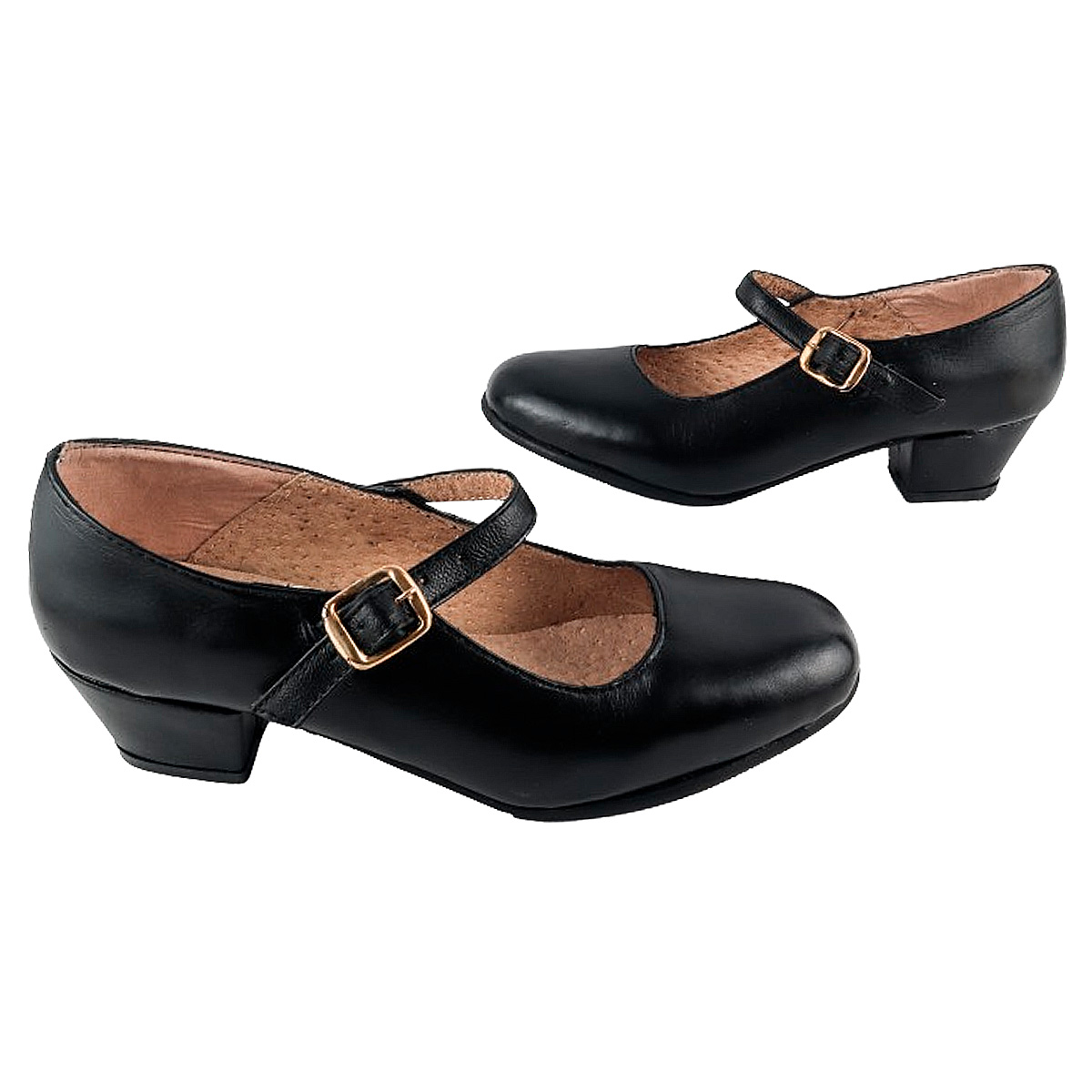 Zapatos Dama Danza Regional Folklor Baile 100% piel 145-n