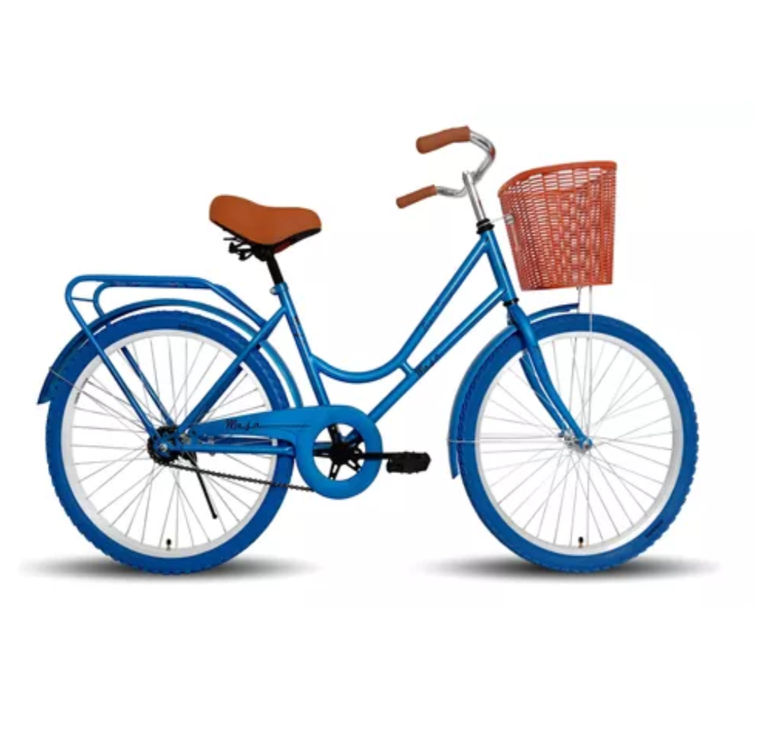 Bicicleta Black Panther Maja R24 D C/Parr Canasta Y Salp Azul