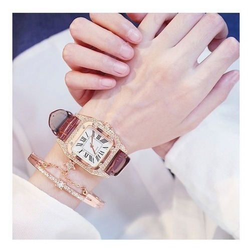 Set De Regalo De Pulsera Reloj De Moda Para Señora