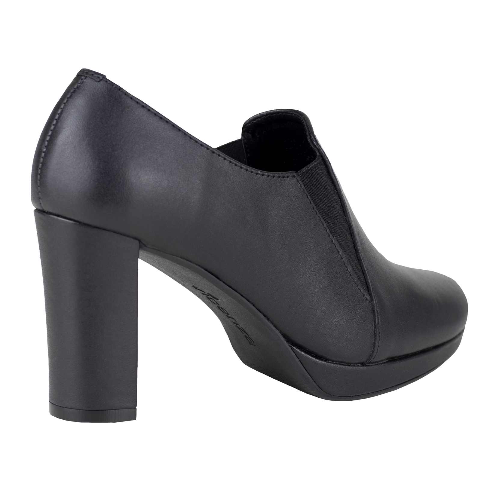 Zapato De Tacón Negro De Vestir Para Mujer Vicenza 7105 Piel Lisa Oficina.