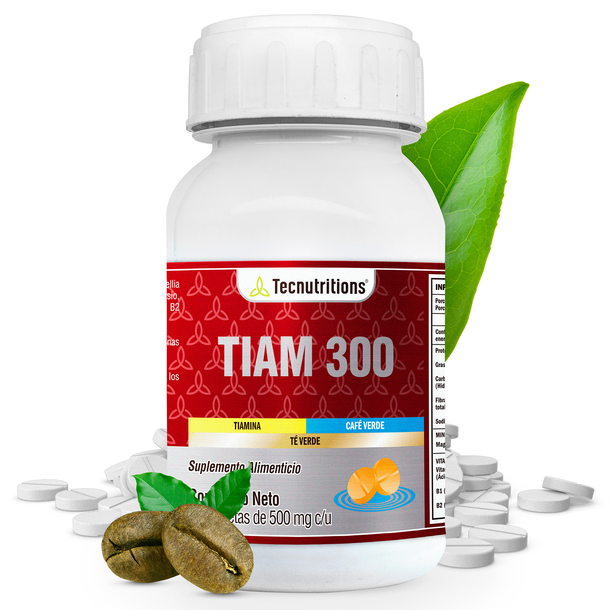 Suplemento Súper Tiamina, Tiam 300, Tecnutritions® Desvelo Y Fatiga