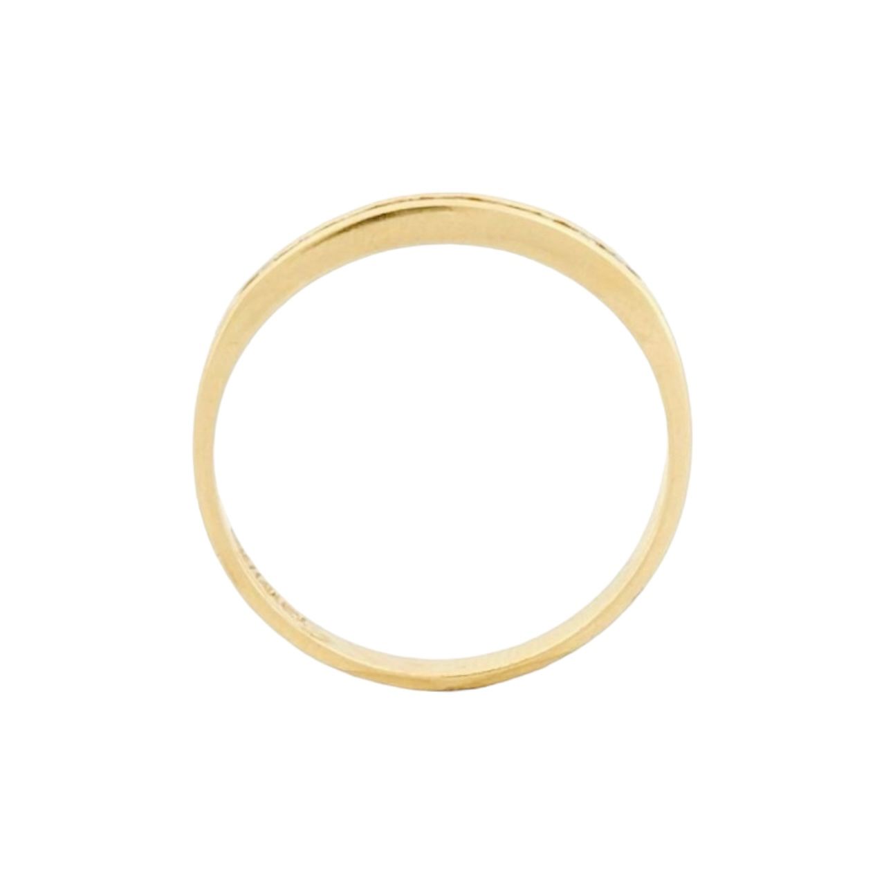 Anillo Media Churumbela Zirconias Internas Oro 14 K + Obsequio.