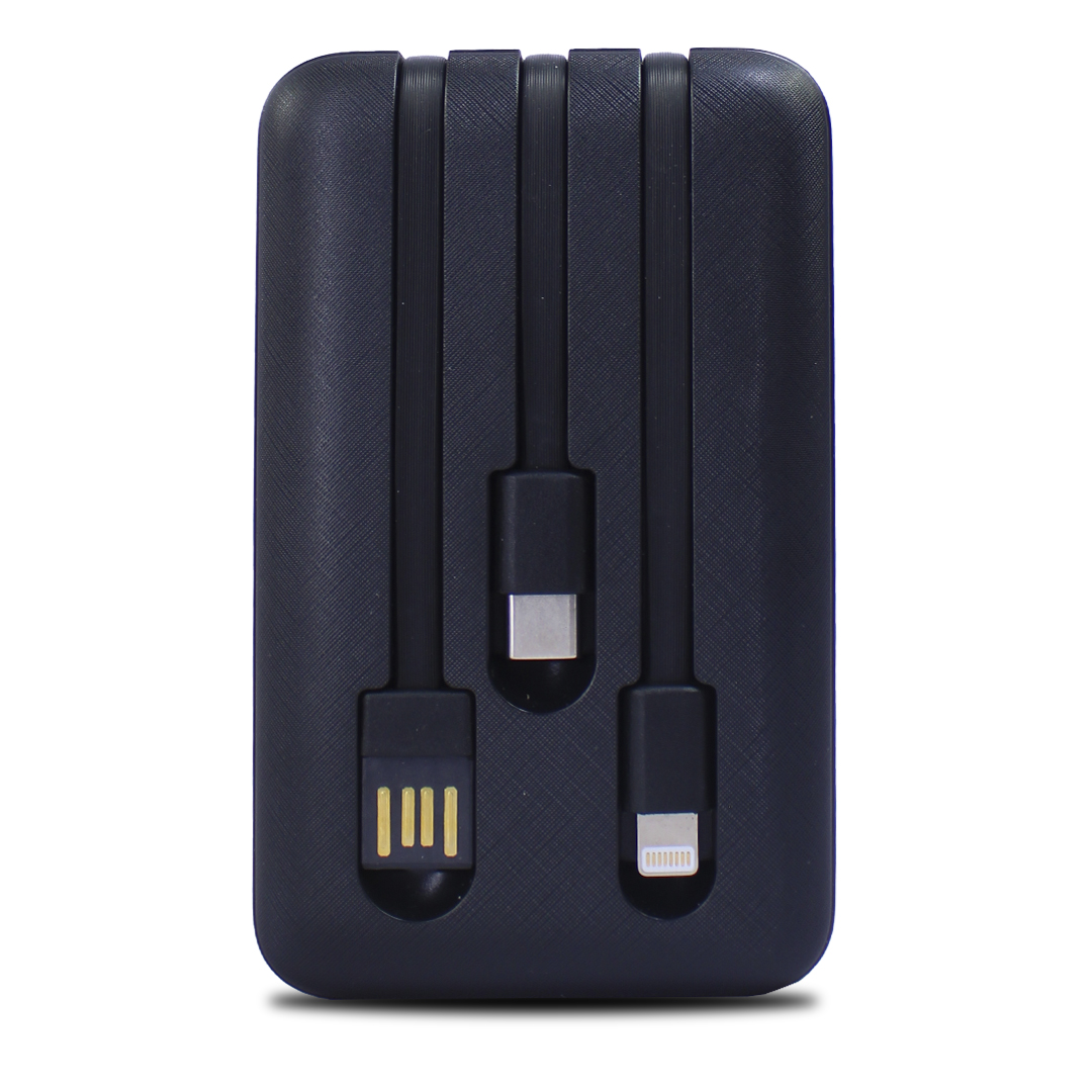 Bateria De Emergencia Power Bank 5000 Mah 10w Gar261 Color Negro