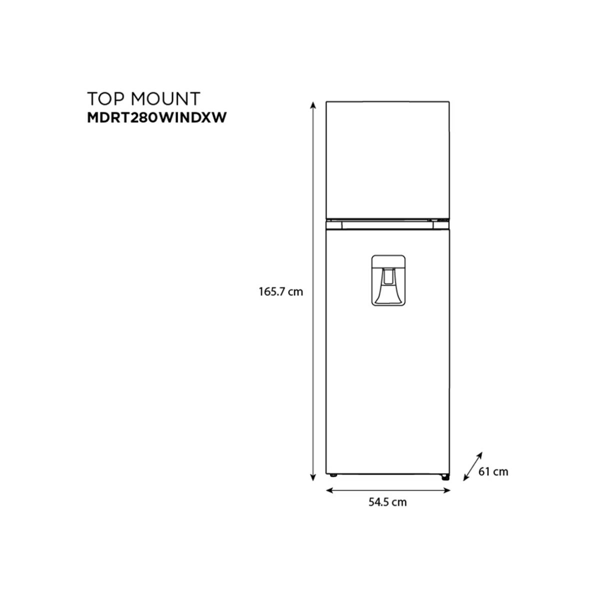Refrigerador 10 pies top mount acabado blue steel marca midea.