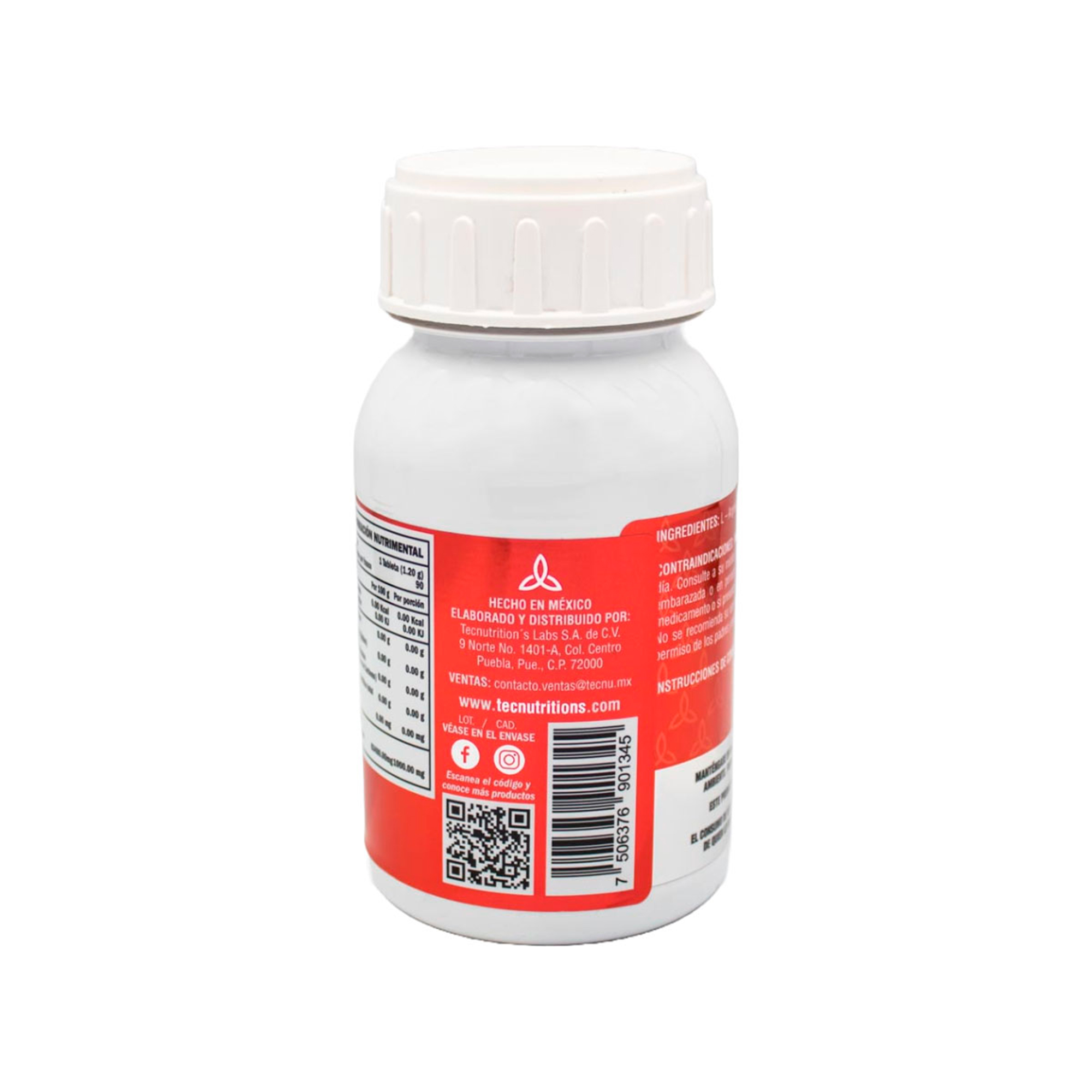 Suplemento L-arginina 1000, Tecnutritions® Crecimiento Muscular