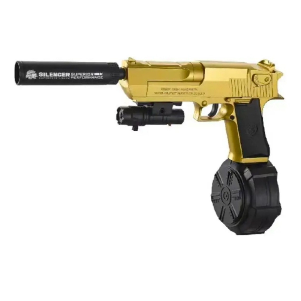 Pistola De Hidrogel Automática Desert Eagle Magnum Tambor,Juguete Lanzador Automático, Gel Blaster Juguete de Hidrogel para Exteriores, Juego de Equipo de Disparo de Bolas de Gel al Aire Libre,.