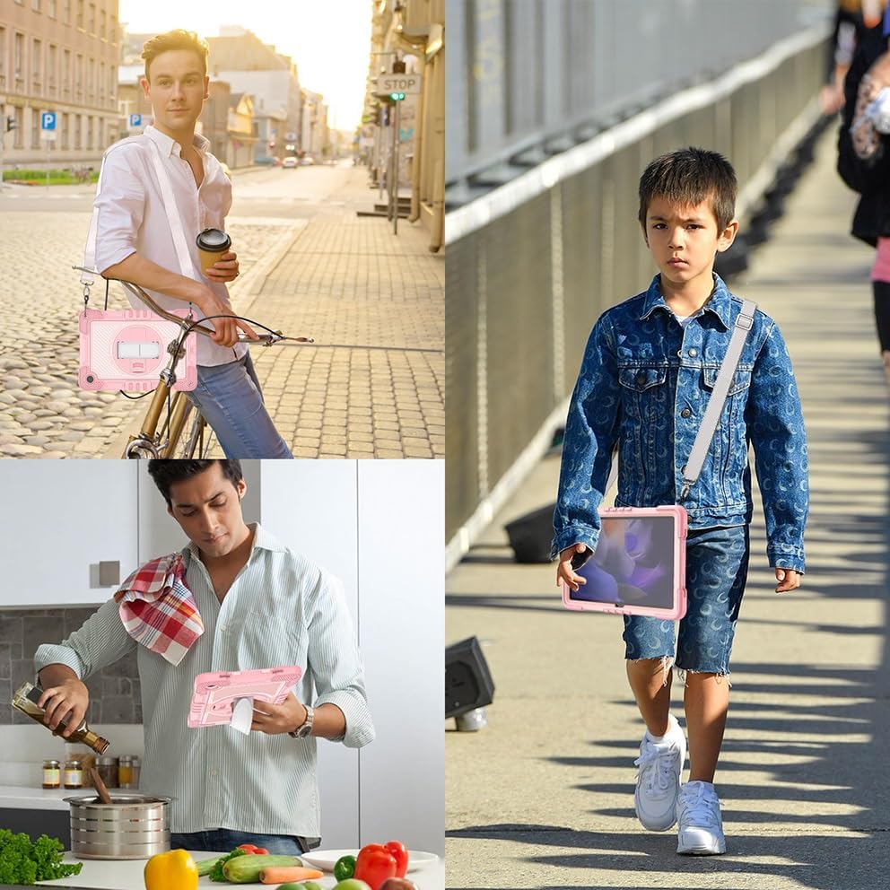 Funda Uso Rudo Para Tablet Samsung Galaxy Tab A9+ Plus Sm-X210 Sm-X216 11 2023 (Rosa).