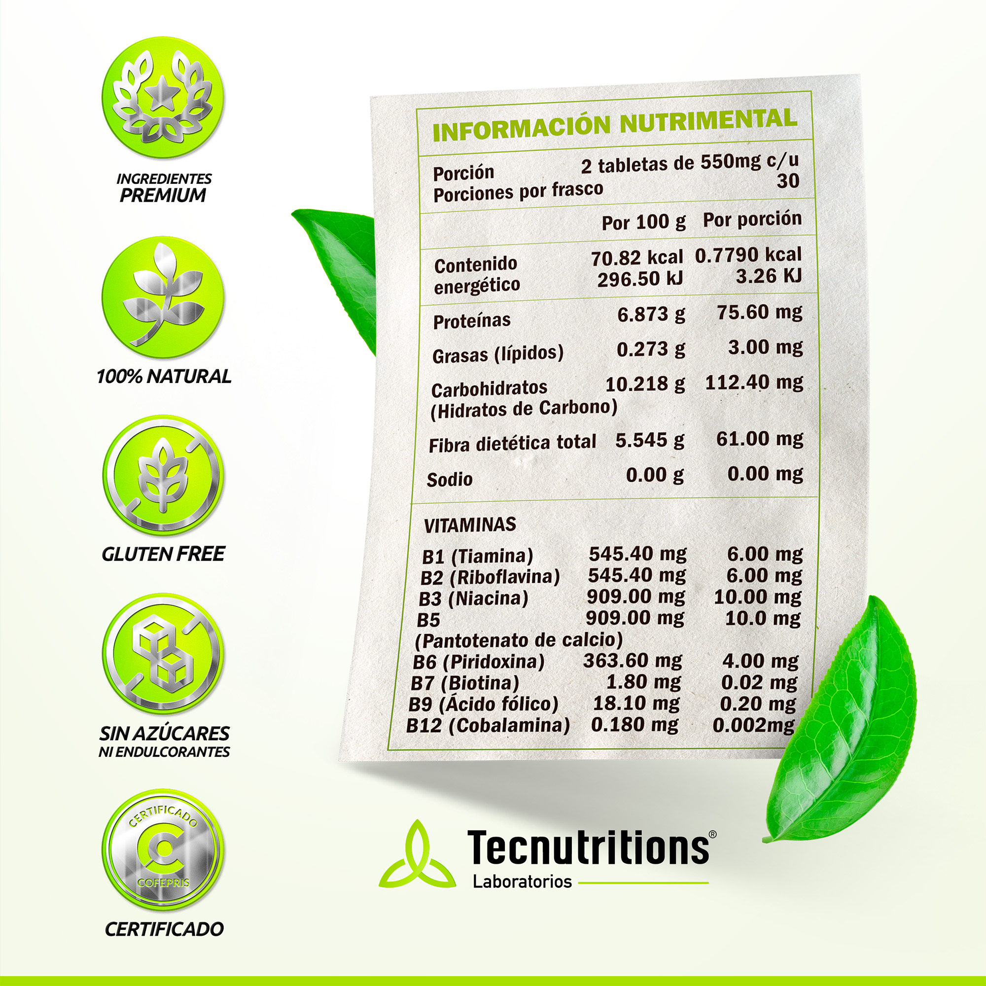 Suplemento Complejo B Y Cacao Tecnutritions Energía Sistema Nervioso