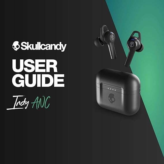 Skullcandy Indy ANC XT Auriculares In-Ear Inalámbricos con Cancelación de Ruido, 23 h de Autonomía, Micrófono, Compatibles con iPhone Android y Dispositivos Bluetooth, Negro.