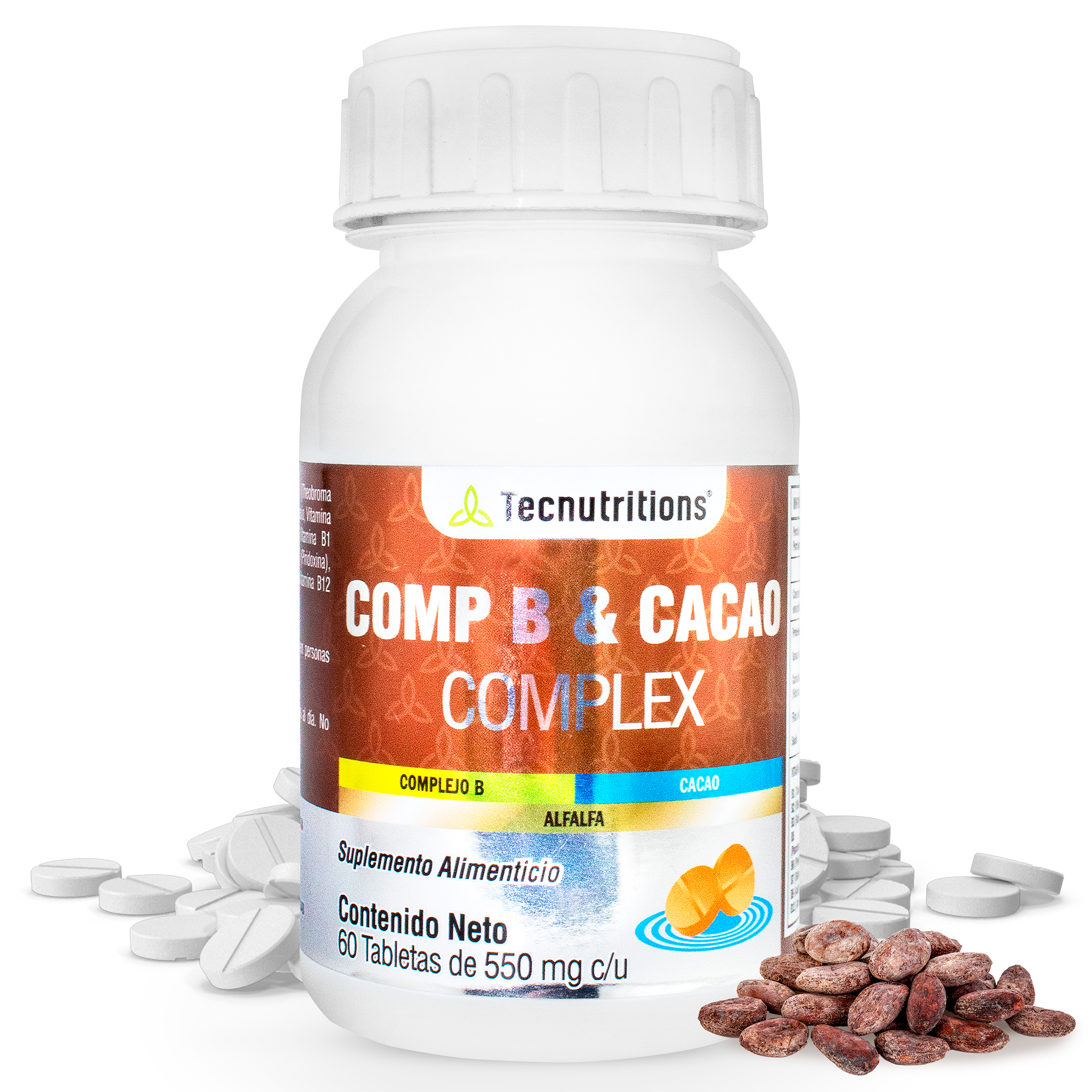 Suplemento Complejo B Y Cacao Tecnutritions Energía Sistema Nervioso