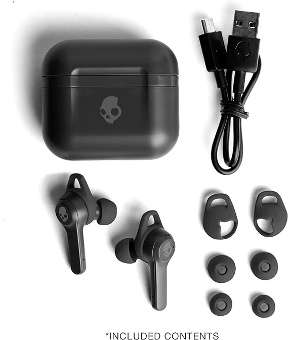 Skullcandy Indy ANC XT Auriculares In-Ear Inalámbricos con Cancelación de Ruido, 23 h de Autonomía, Micrófono, Compatibles con iPhone Android y Dispositivos Bluetooth, Negro.