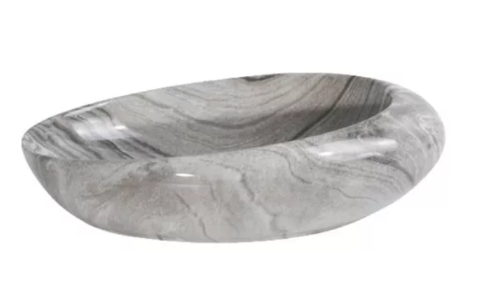 Lavabo Cerámico para Baño NA -GR, acabado marmoleado brillante en tono gris. De sobreponer, con diseño europeo ideal para todo tipo de baños. Dimensiones 50.0 x 33.0 x 12.0 cms. (base x altura x profundidad).