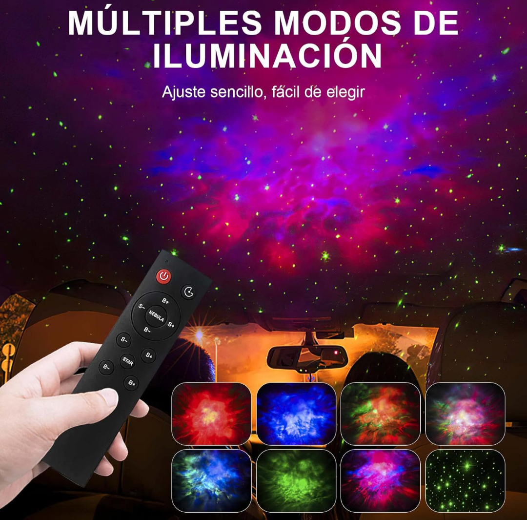 Proyector de estrellas y galaxias con sonido en forma de astronauta