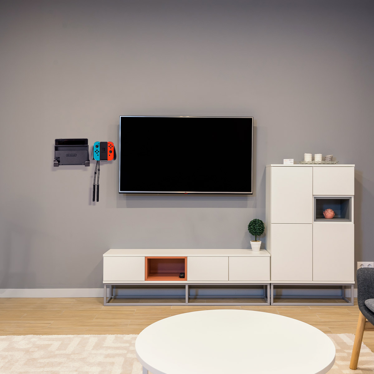 Base Soporte Nintendo Switch Oled De Pared más Base Joycon
