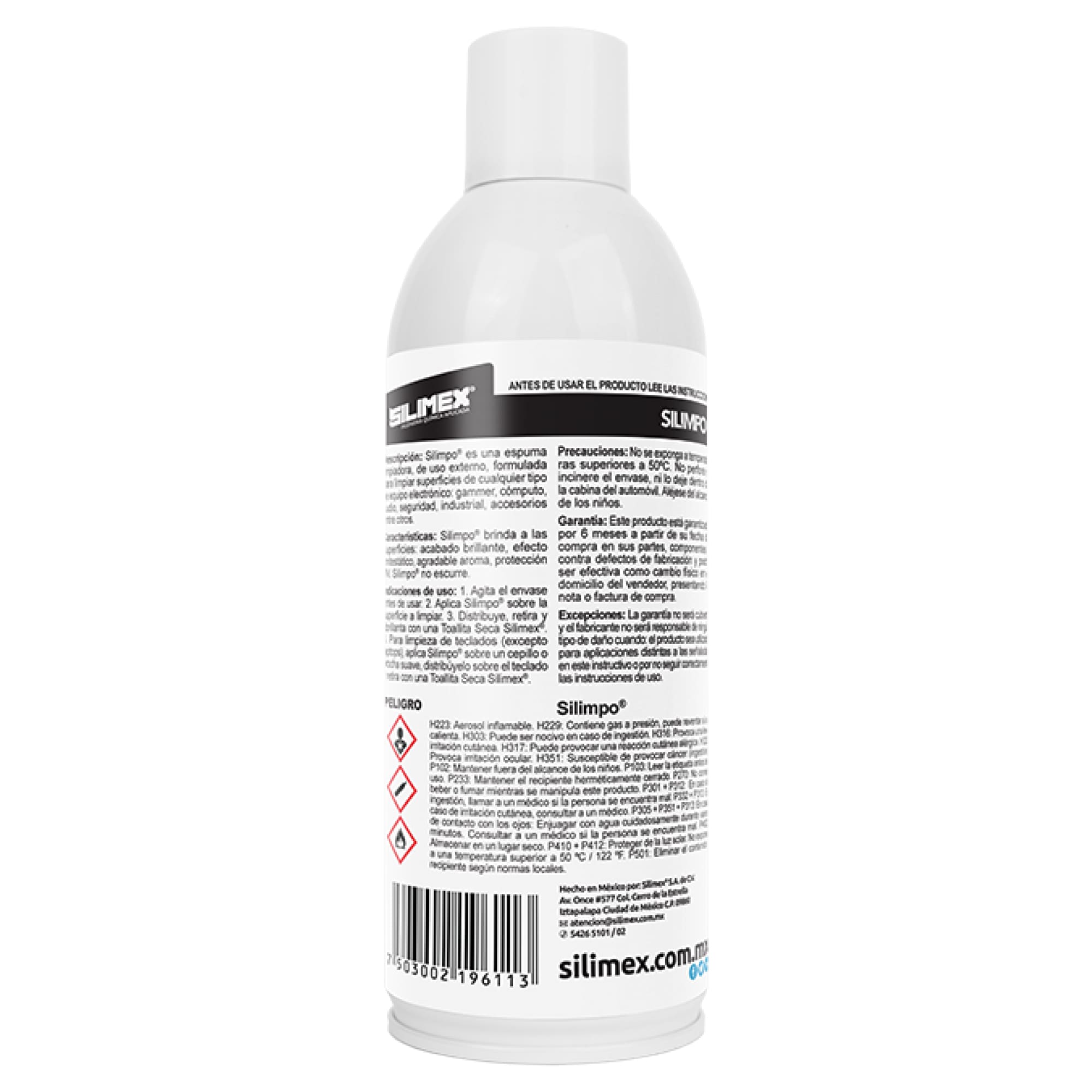 10 Pack - Espuma Limpiadora, Silimex Silimpo, 454 ML.