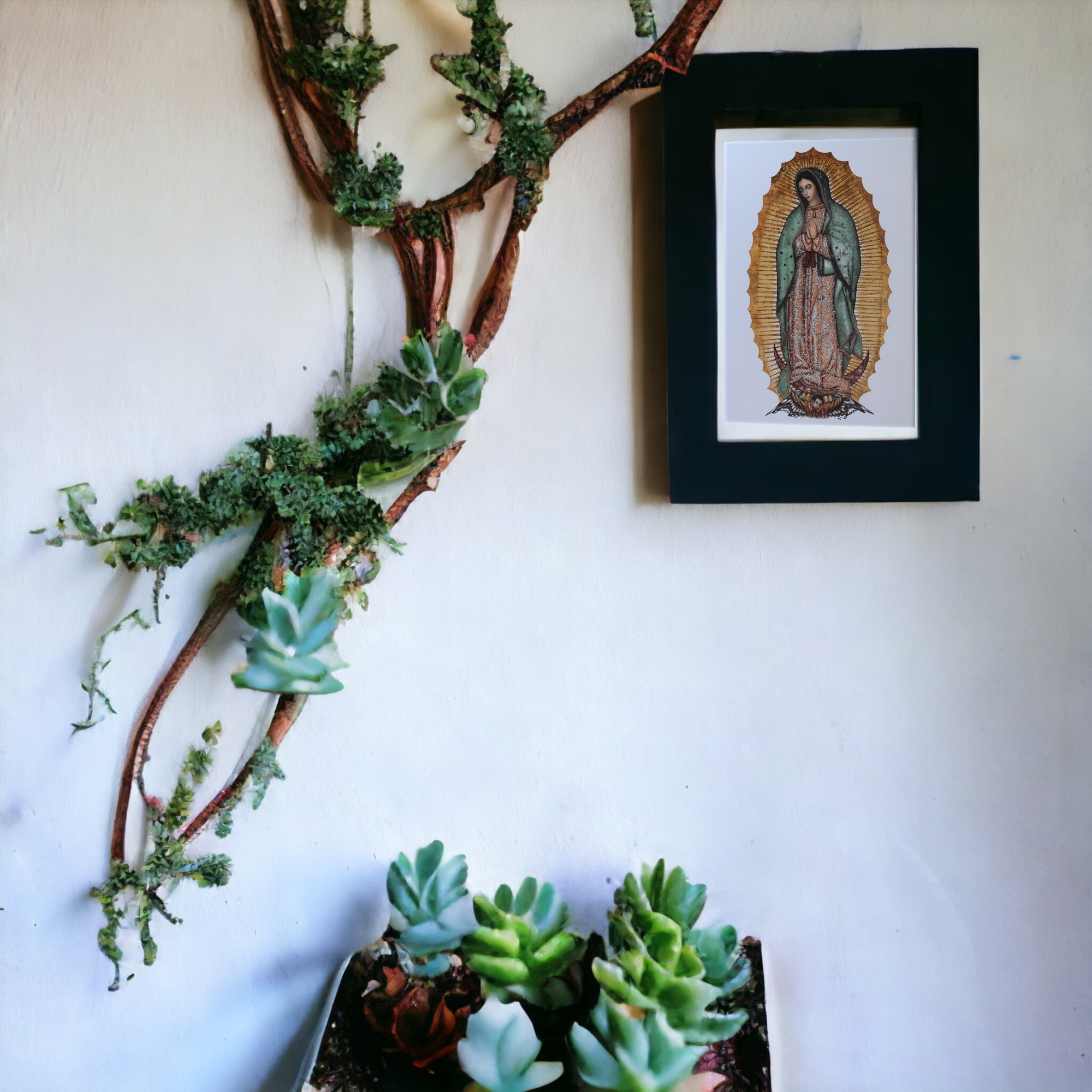 Virgen De Guadalupe Imagen en Azulejo 20x30cm Alcesa