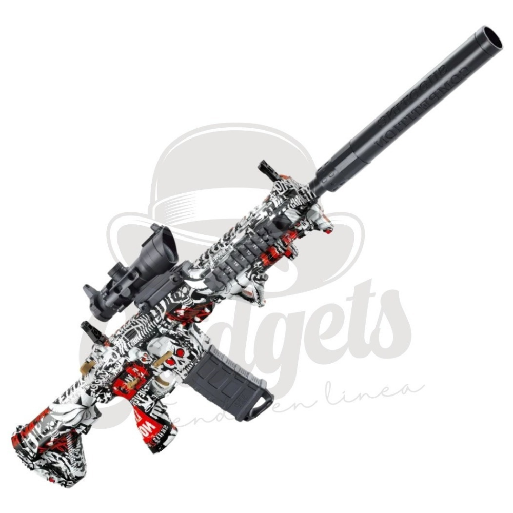 Lanzador de Juguete Automático de Hidrogel,Ametralladora M416 Arma De Juguete Rifle Hidrogel,Gel Blaster, Juego de Equipo Disparo de Proyectiles de Hidrogel, Batería Recargable..