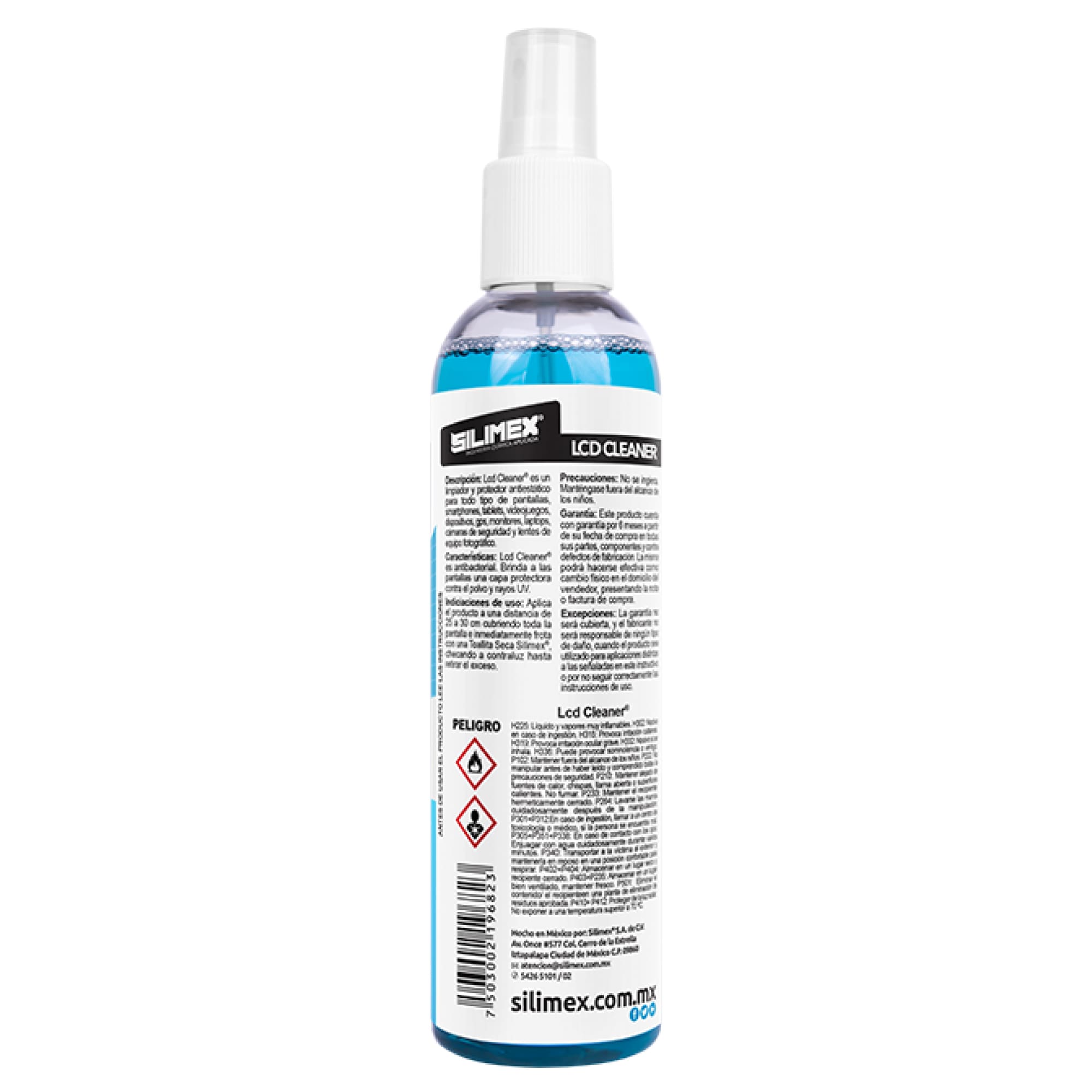 Limpiador de Pantallas, Silimex LCD Cleaner, 250 ML, caja con 28 piezas.