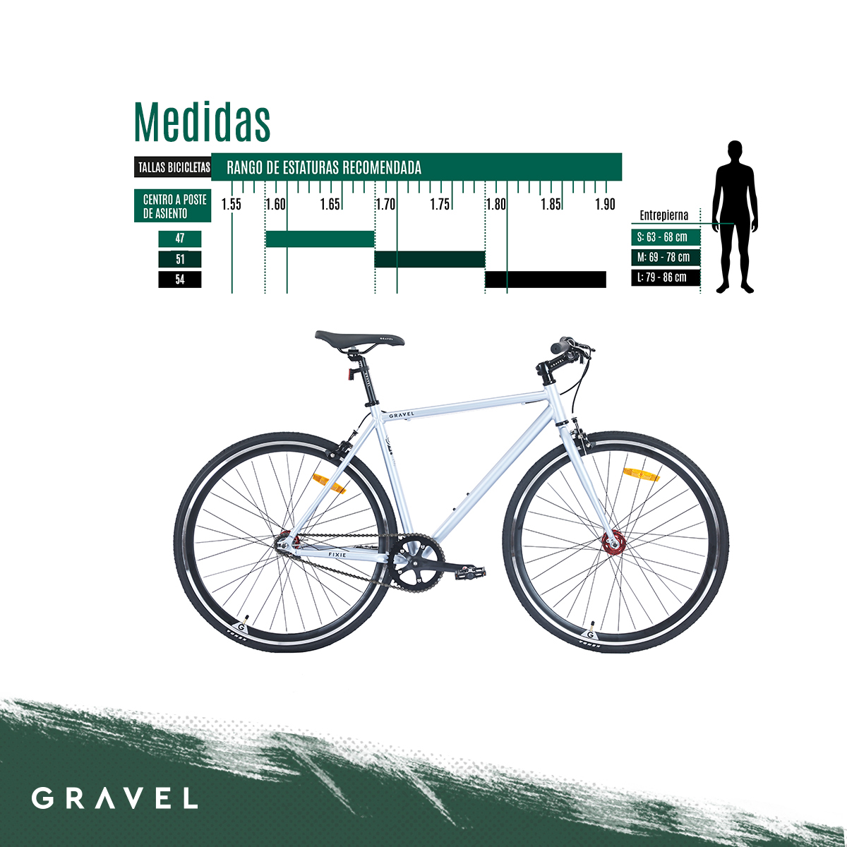 Bicicleta Gravel Fixie R700c Aluminio Color Azul Tamaño Del Cuadro 47.