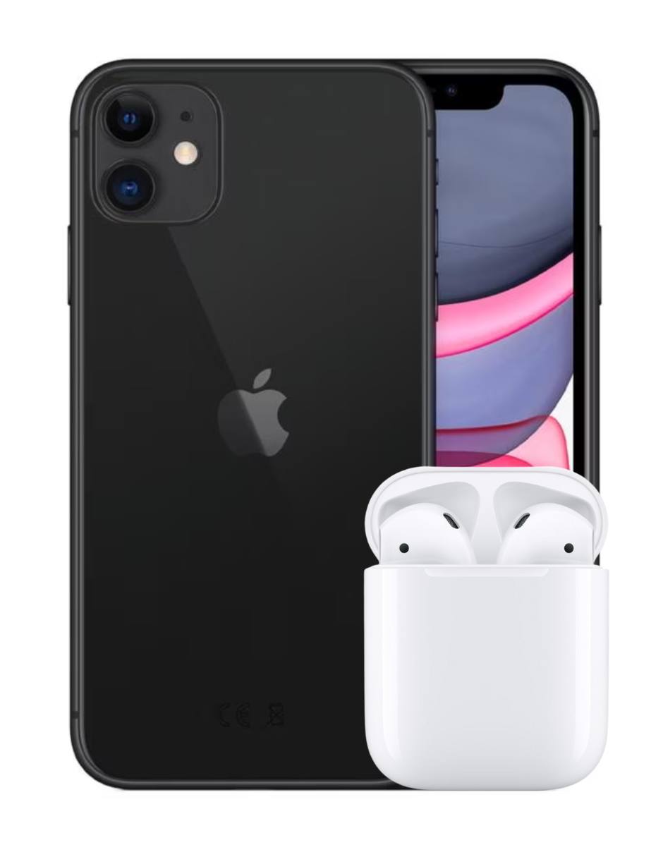 Combo Apple iPhone 12 Mini 128GB Negro y Audifonos para iPhone.