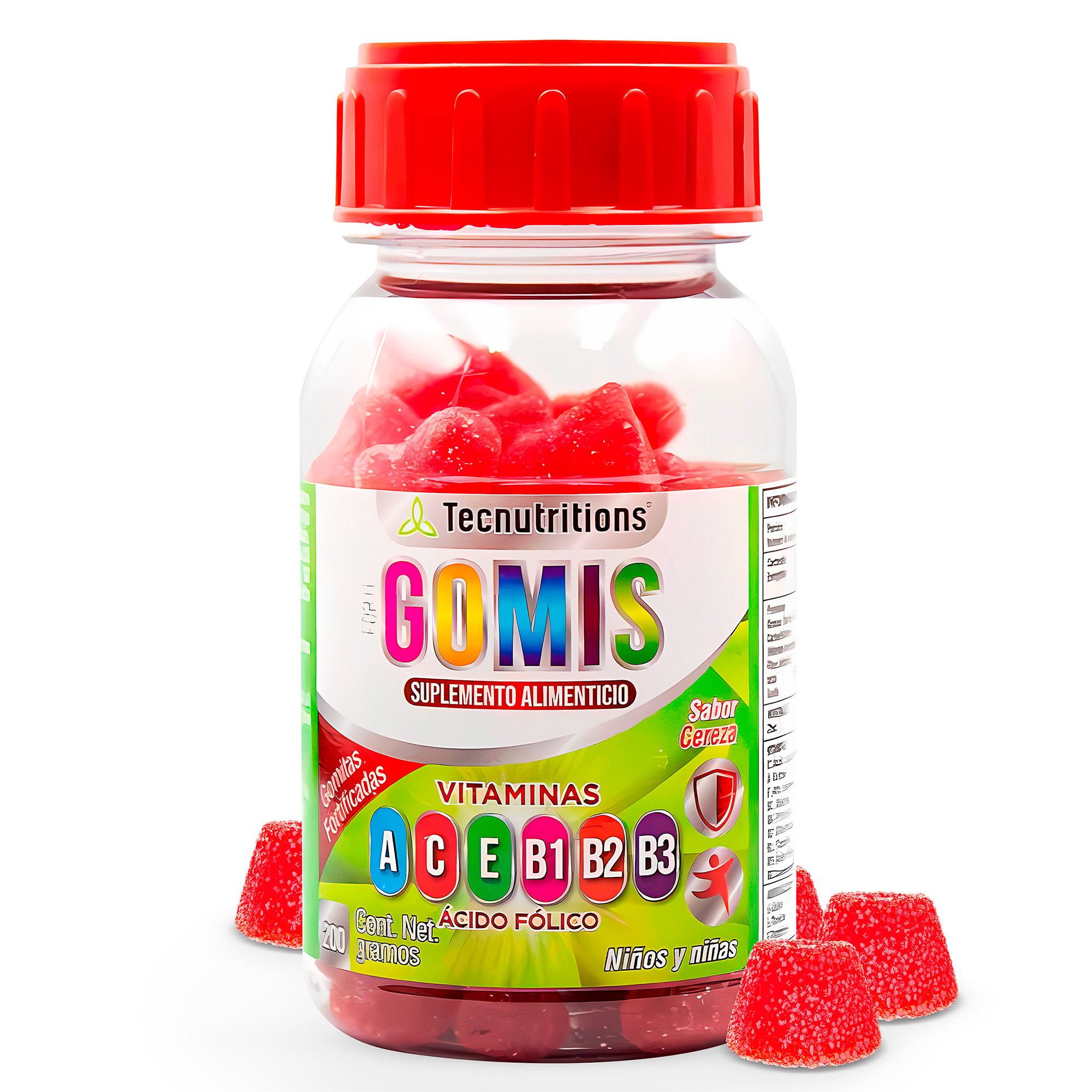 Suplemento Vitaminas Para Niños En Gomitas, Tecnutritions® sistema inmunológico