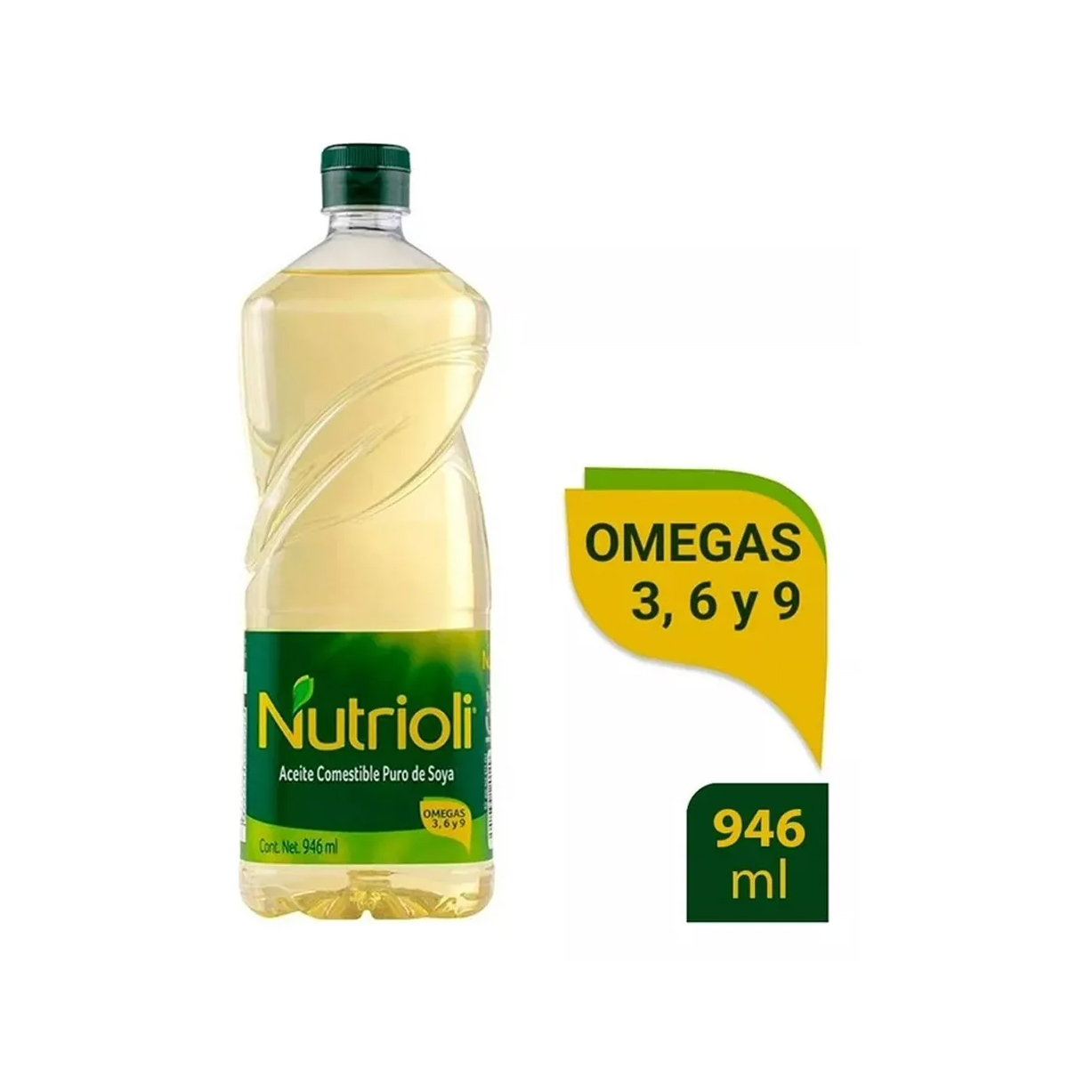 Aceite Puro de Soya Nutrioli 946 ml Caja con 10 Piezas