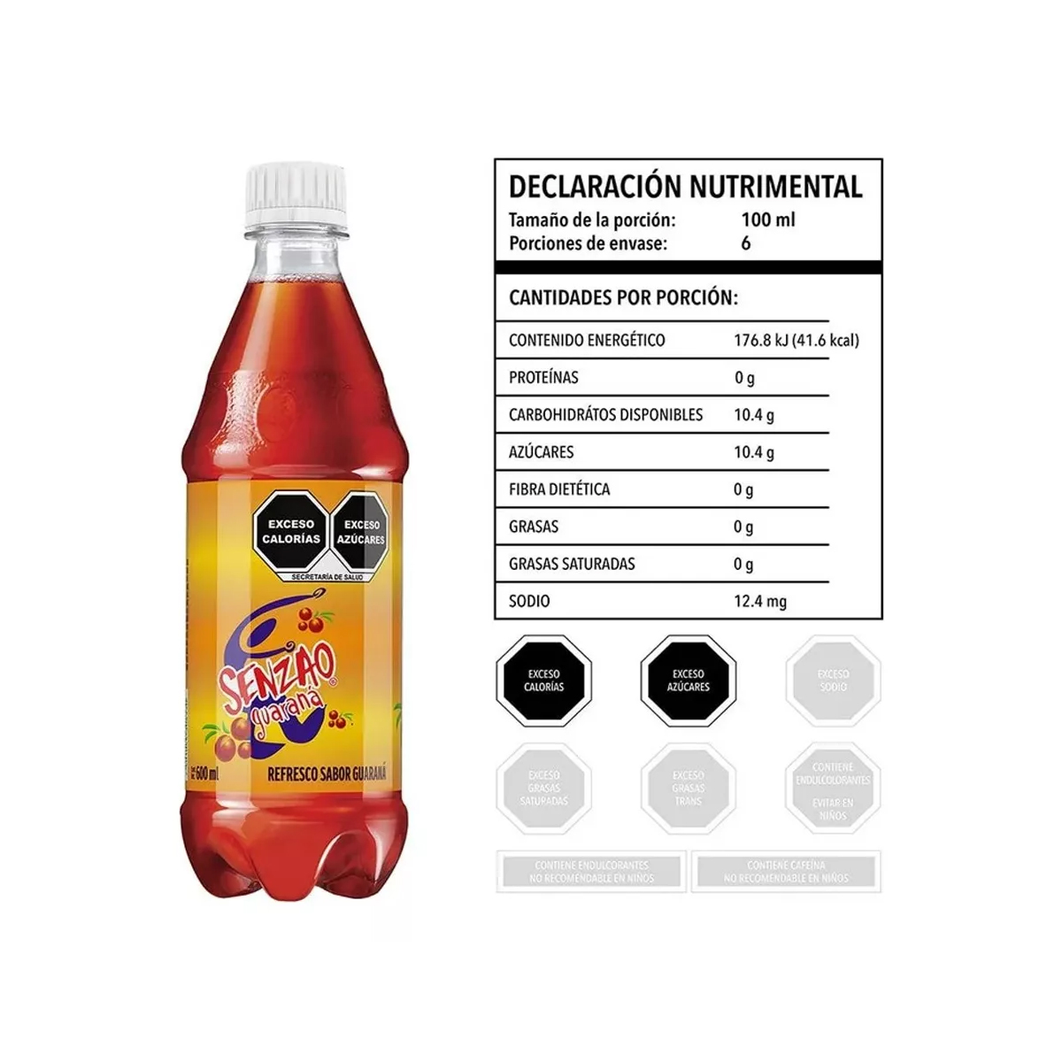 Refresco Senzao 6 Piezas de 600 ml c/u