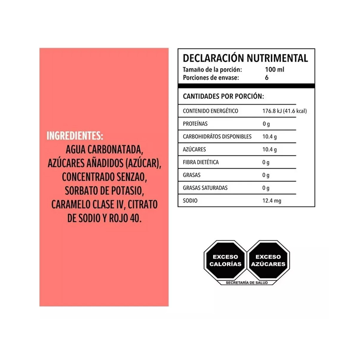 Refresco Senzao 6 Piezas de 600 ml c/u