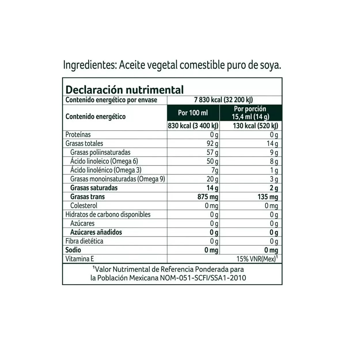 Aceite Puro de Soya Nutrioli 946 ml Caja con 10 Piezas