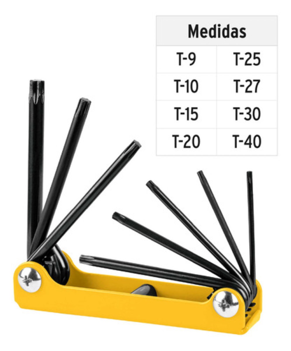 Juego Llaves Torx, Tipo Navaja, 8pzs, 22725