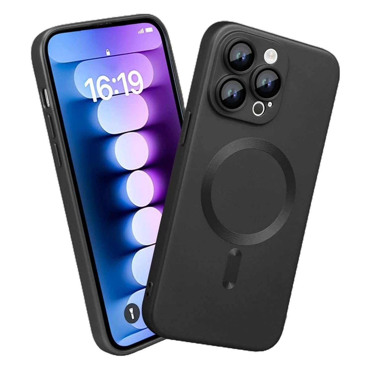 Funda Para iPhone 15 Pro Compatible Con Magsafe TPU Suave A Prueba De Golpes Protector Cámara Negro