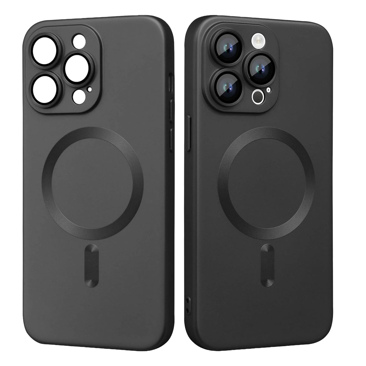 Funda Para iPhone 15 Pro Compatible Con Magsafe TPU Suave A Prueba De Golpes Protector Cámara Negro