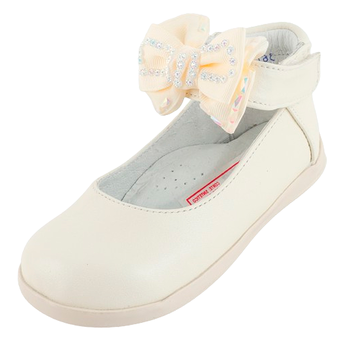 Zapato Niña Arco soporte suave moño Casual 100% Piel 3614-p.