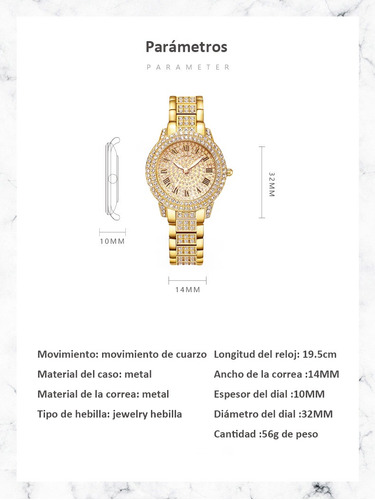 Reloj De Cuarzo Para Mujer, Reloj De Pulsera Con Dia