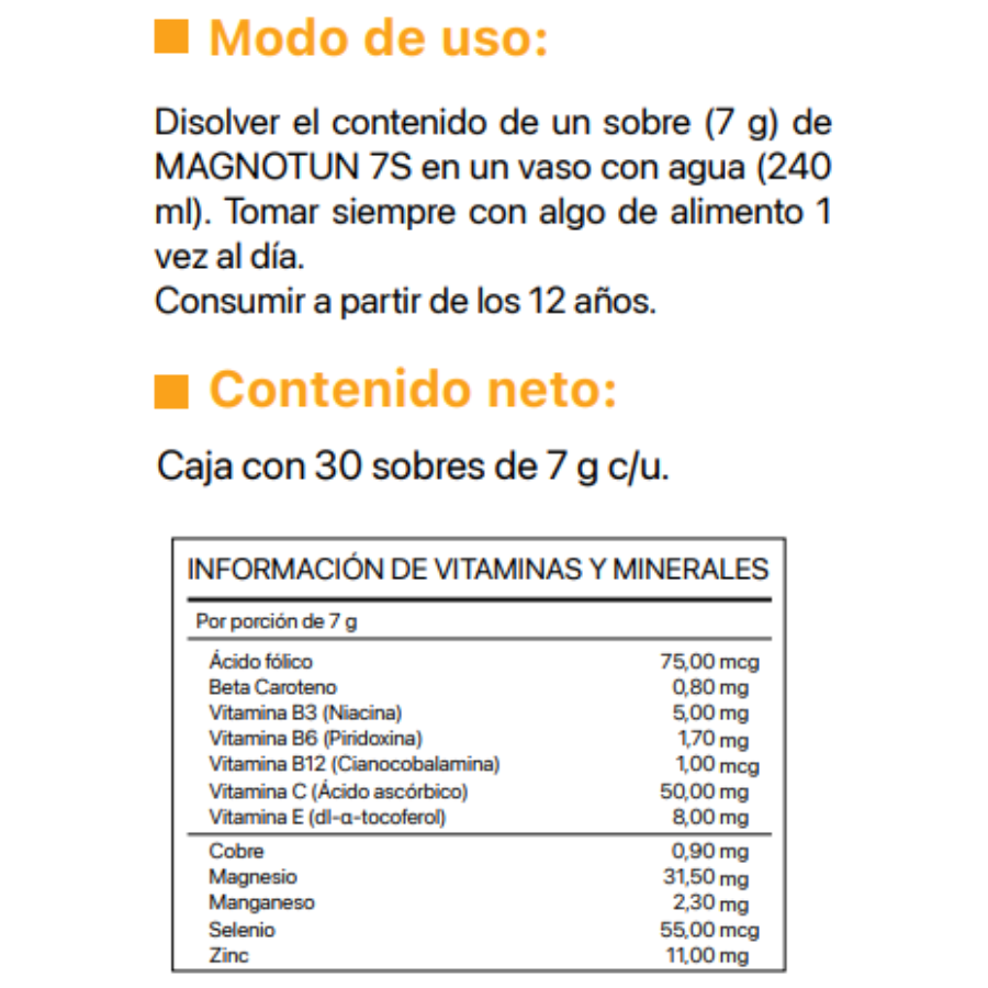 Magnotun 7S Antioxidante y desintoxicante celular avanzado