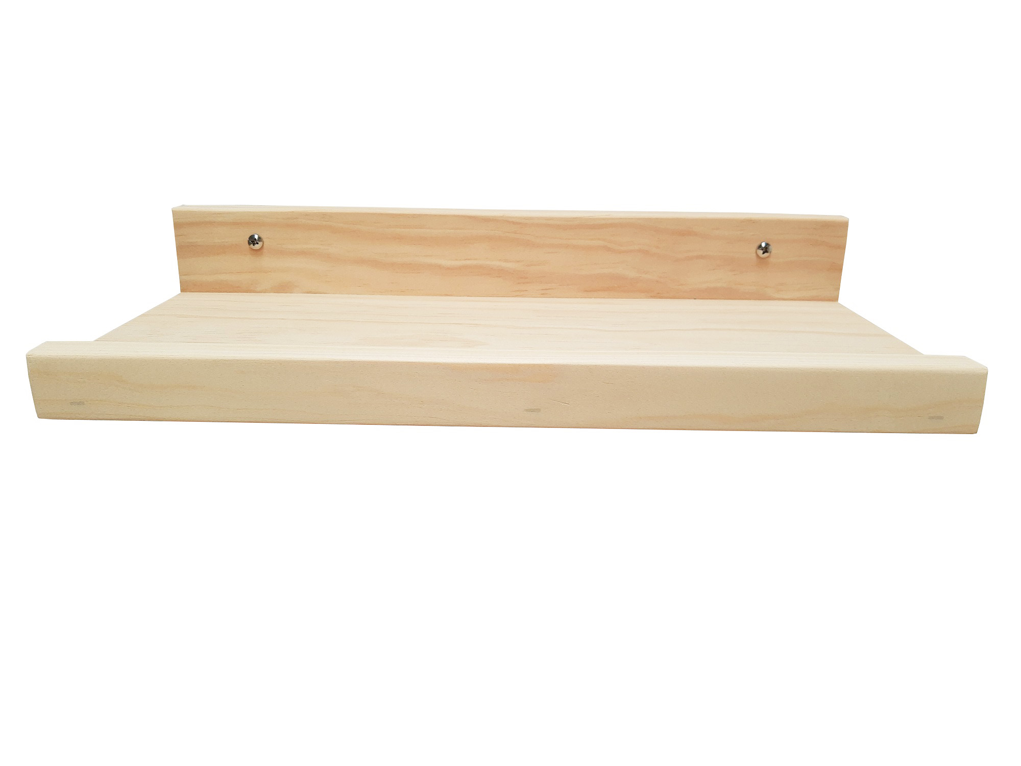 Repisa Con Ceja Chica 40 cm Madera De Pino Sin Pintar