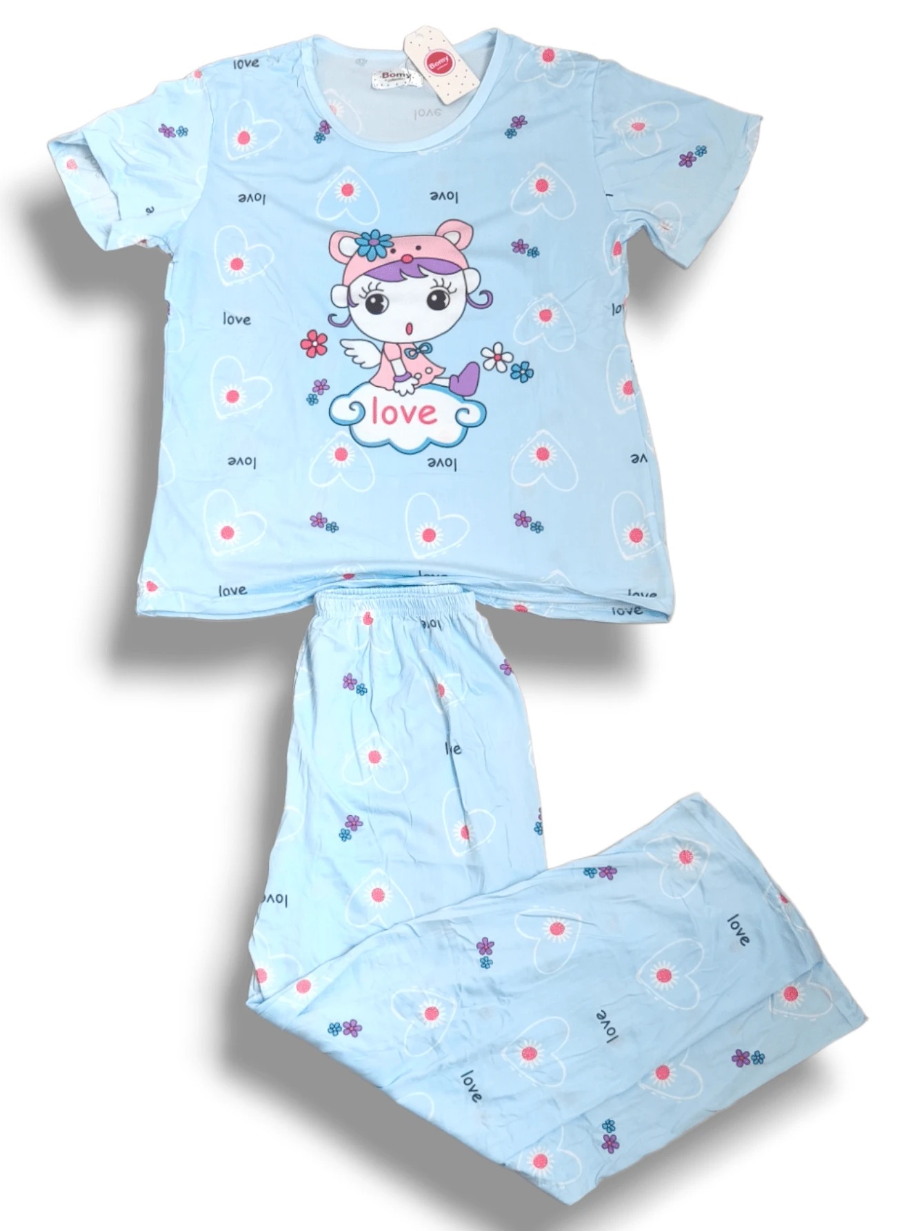 Pijama para mujer ligera, conjunto de 2 piezas, pijama kawaii unitalla