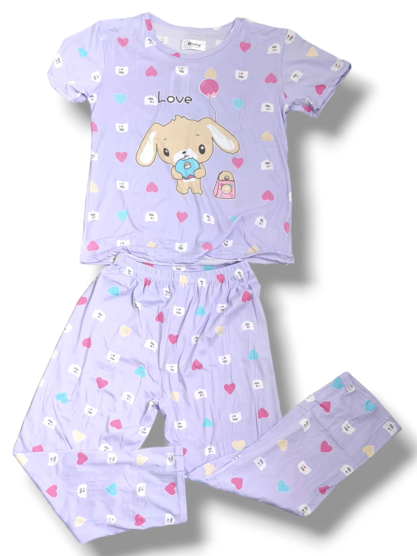 Pijama para mujer ligera, conjunto de 2 piezas, pijama kawaii unitalla