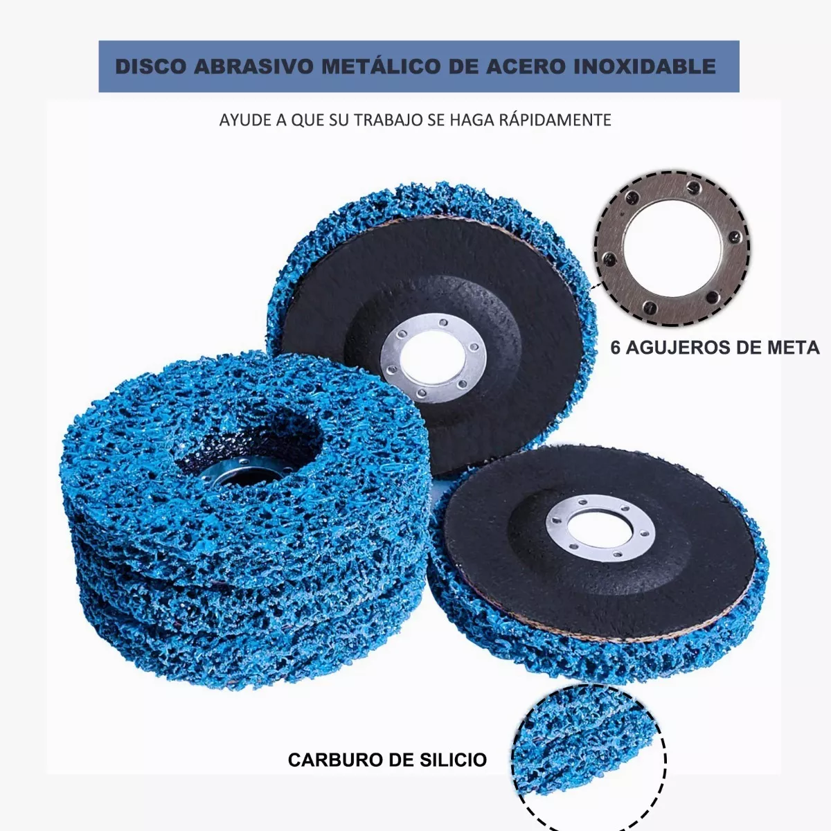 Kit 5pcs Discos Abrasivos De Desoxidación Metal Rueda Pulidora