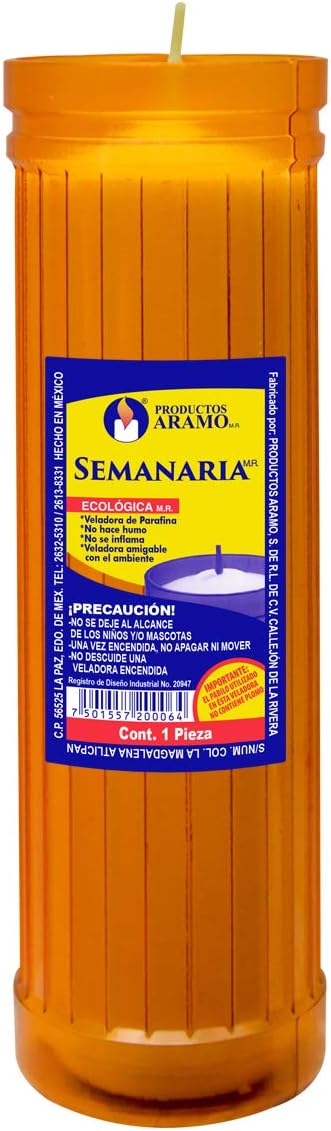 Veladora Aramo Semanaria Ecologica 12 Pzas.