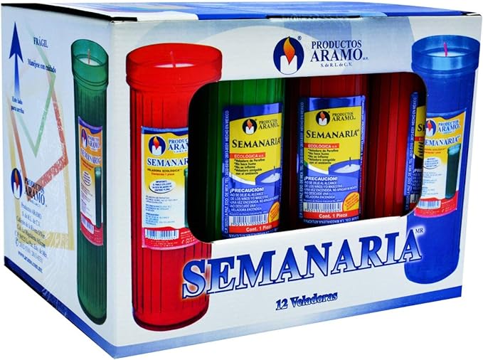 Veladora Aramo Semanaria Ecologica 12 Pzas.