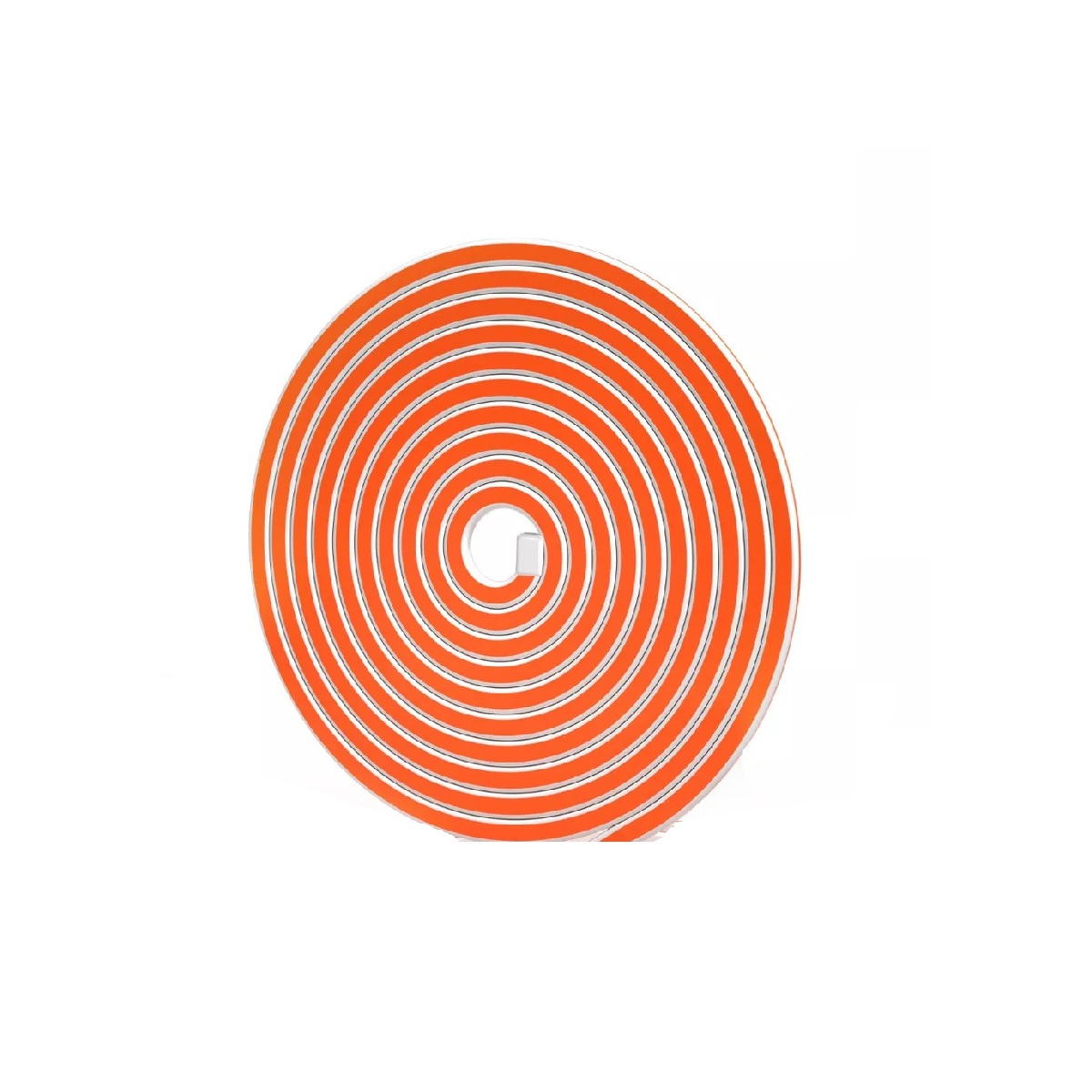 Tiras De Led Luz De Neón Flexible 5m Manguera Con Fuente Luz Naranja