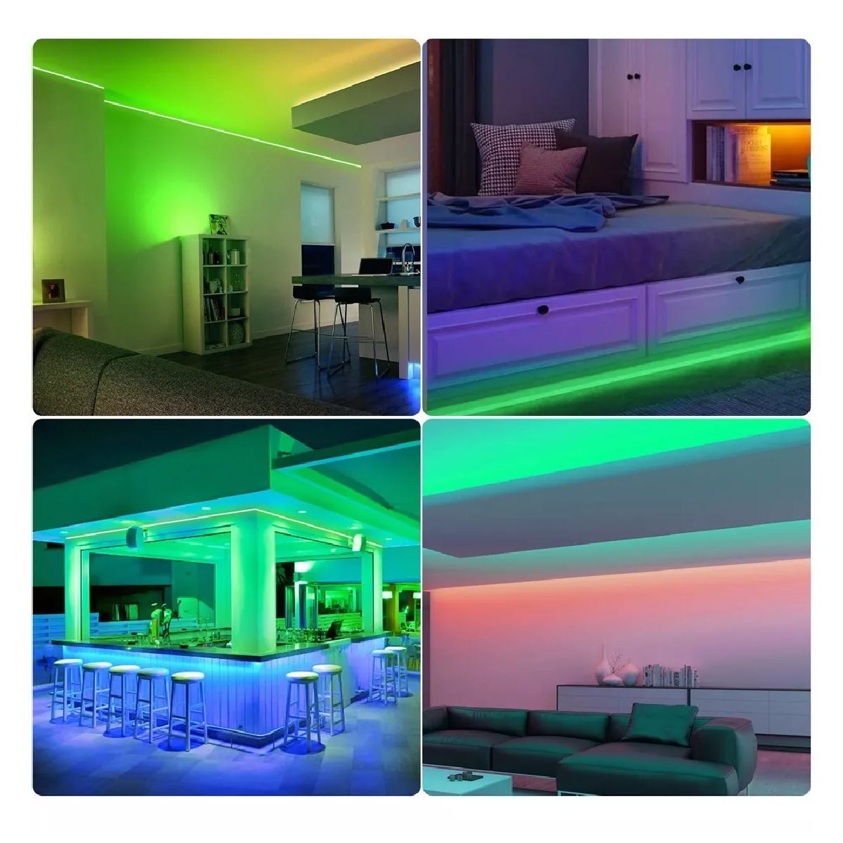 Tira de luces Hifiluz NEON LED 2835 verde 5m IP67 