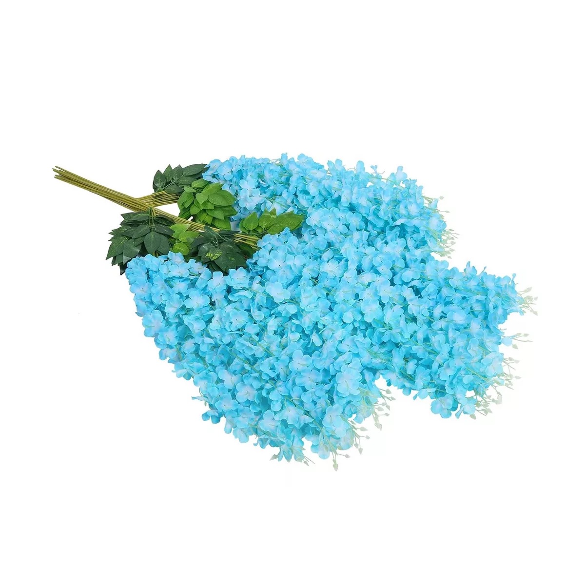 Flores Artificial 12pzs 1.1m Decoración Azul Cielo
