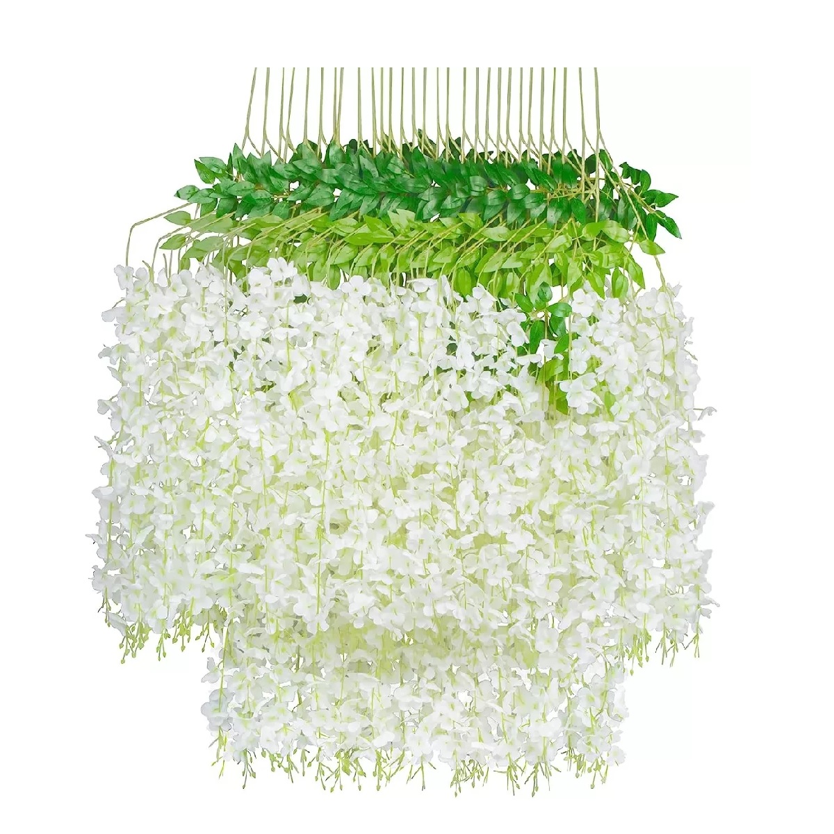 Flores Artificial  12pzs 1.1m Decoración  Blanco