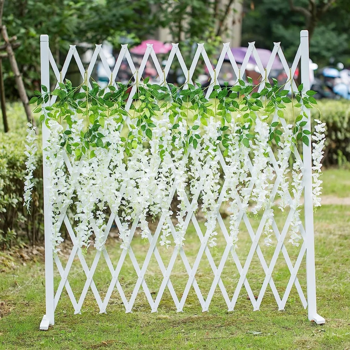 Flores Artificial  12pzs 1.1m Decoración  Blanco
