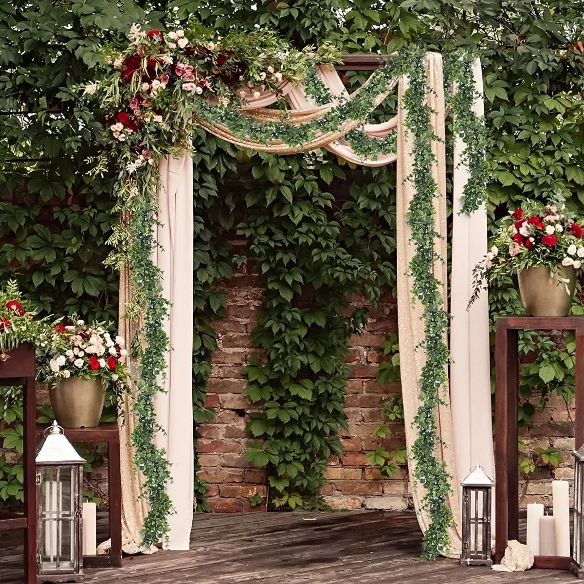 Guirnalda Eucalipto Artificial Planta Decoración Boda 1.8 M
